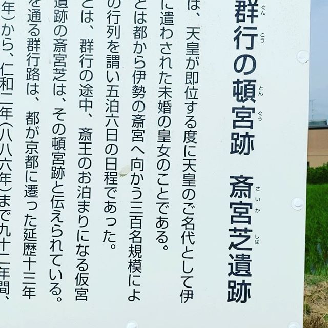 遺跡隣の畑は梅雨入り前にマルチしてます。風が強い